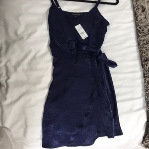 Navy blue silk dress (brand new)